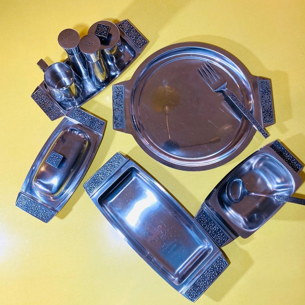 1970s Velvet Stainless Steel by Stanley Roberts